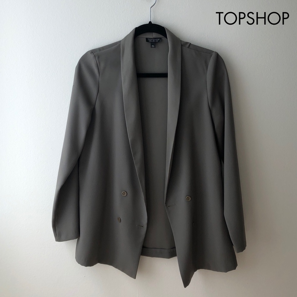 TOPSHOP OLIVE GREEN BLAZER